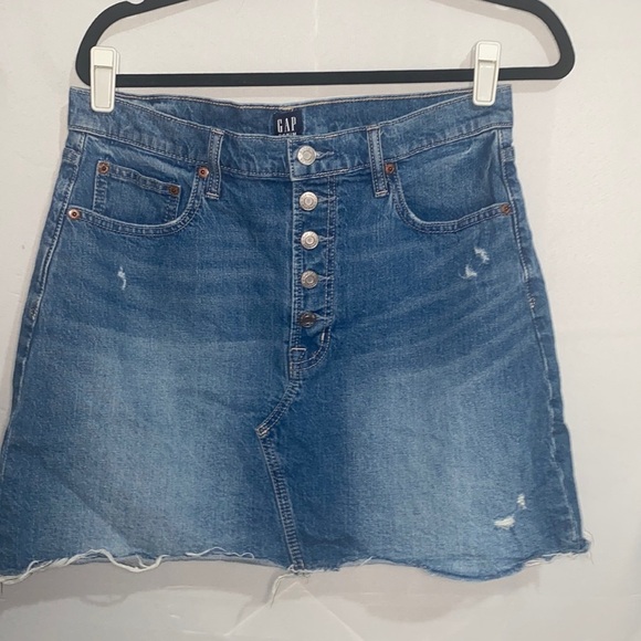 Gap Denim Button Up Skirt size 10 - Picture 1 of 6